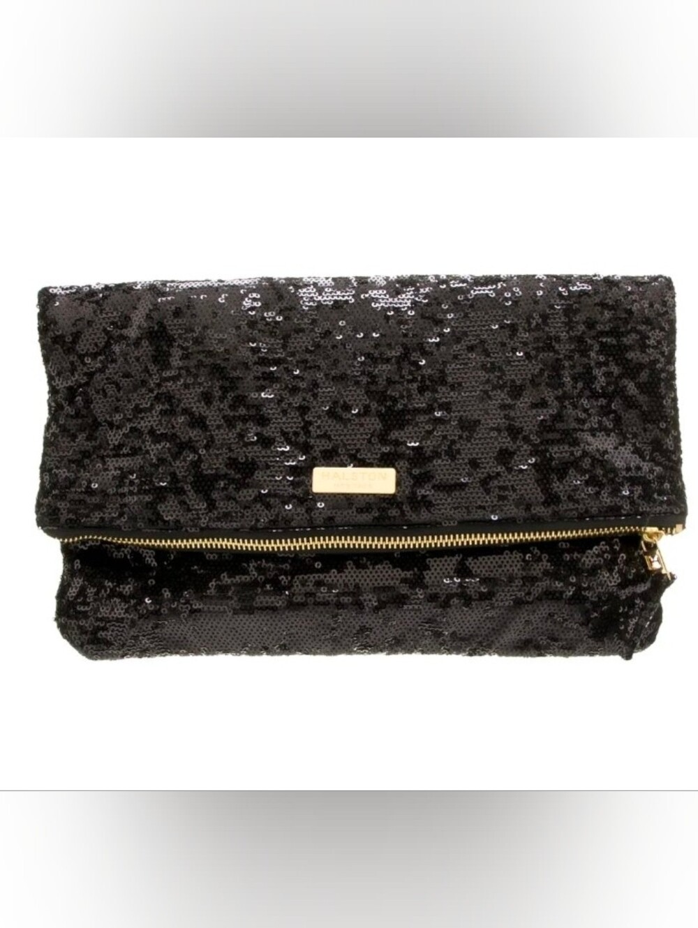 Halston Heritage Jenny Fold-Over Sequin Evening Bag